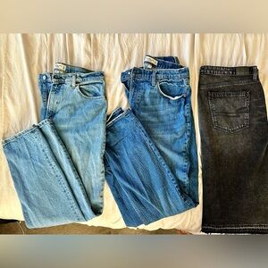 Assortment of women’s denim Abercrombie & Fitch, American Eagle, Blue and Black